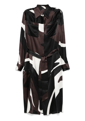 Kiton silk midi dress - Black