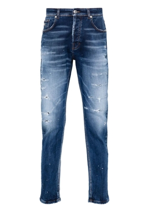 John Richmond logo-plaque slim-leg jeans - Blue