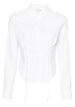 Marine Serre Household corset-style cotton shirt - White