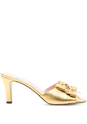 Valentino Garavani 75mm Bowow leather sandals - Gold