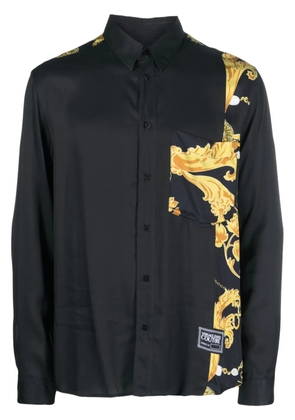 Versace Jeans Couture baroque-print spread-collar shirt - Black