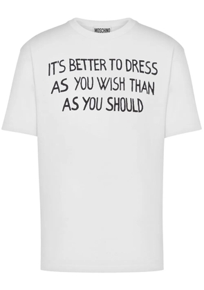 Moschino slogan-print T-shirt - White