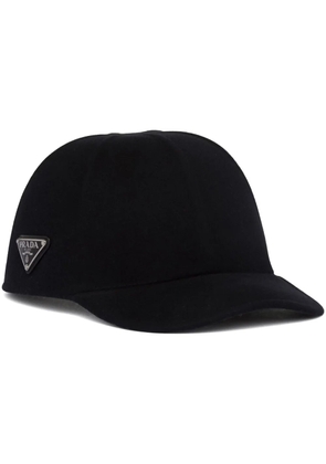 Prada triangle-logo felt baseball cap - Blue