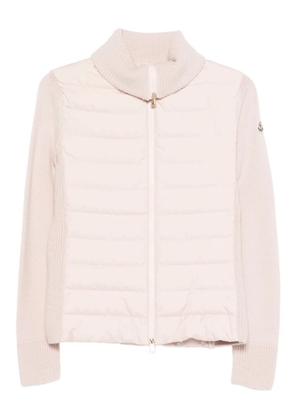 Moncler zip-fastening quilted cardigan - Pink