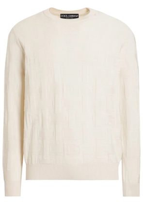 Dolce & Gabbana logo-jacquard sweatshirt - White