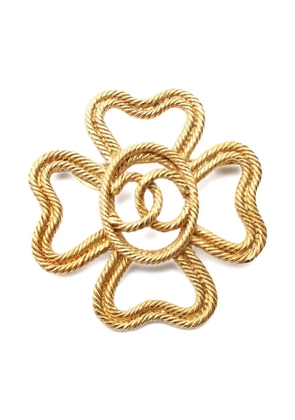 CHANEL Pre-Owned 1986-1988 Coco Mark brooch - Gold