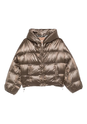 Max Mara Spaceca quilted hooded jacket - Brown