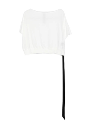 Rick Owens DRKSHDW boat-neck cotton top - White