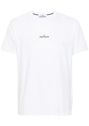 Stone Island logo-print cotton T-shirt - White