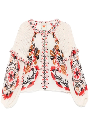 FARM Rio Cashew Mandala blouse - Neutrals