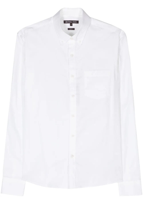 Michael Kors logo-embroidered cotton shirt - White