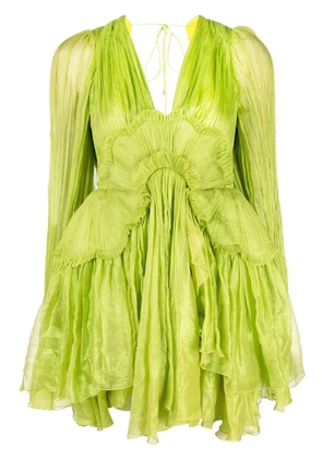 Maria Lucia Hohan Alara ruffled minidress - Green