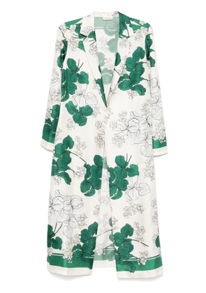 P.A.R.O.S.H. floral-print coat - White