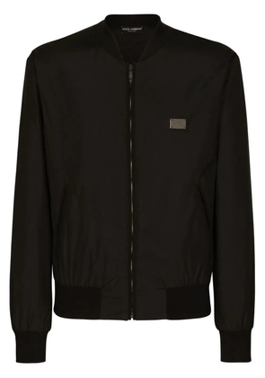 Dolce & Gabbana logo-tag track jacket - Black