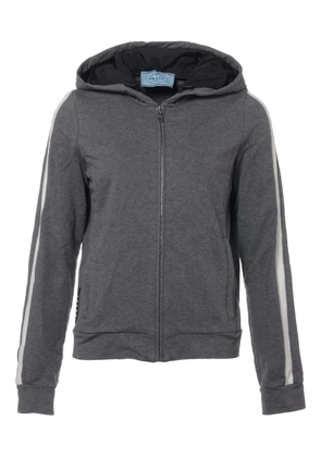 Prada Pre-Owned 2019 stripe-detailed hoodie - Grey