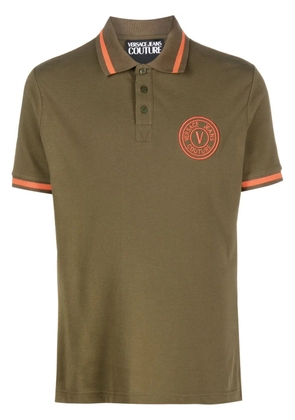 Versace Jeans Couture logo-embroidered polo shirt - Green