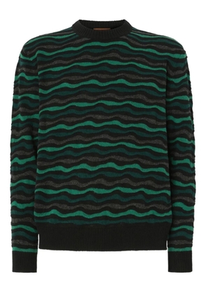 Missoni wave-pattern crew-neck sweater - Green