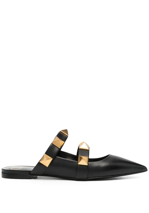 Valentino Garavani Roman Stud flat mules - Black