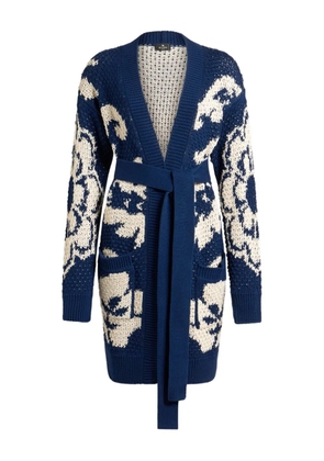 ETRO floral-jacquard cardigan - Blue