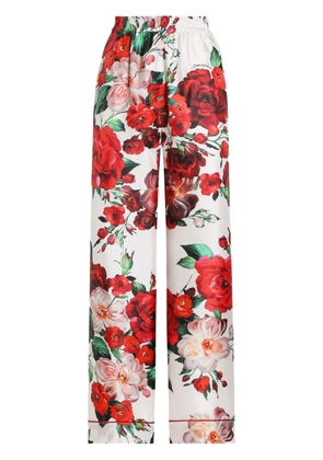 Dolce & Gabbana silk trousers - White