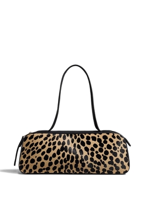 KHAITE Simona animal-print zip shoulder bag - Brown