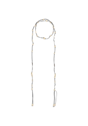 ISABEL MARANT beaded scarf necklace - Black