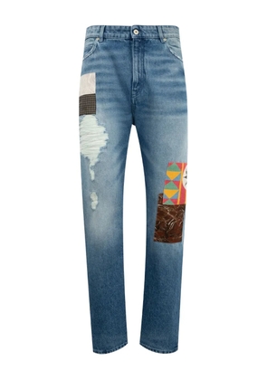 LOEWE patchwork-detail jeans - Blue