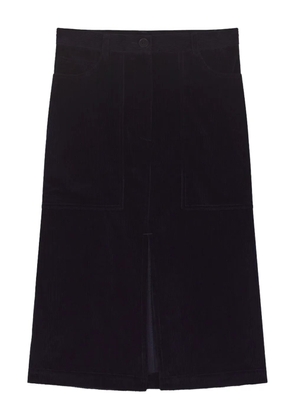 Maison Kitsuné corduroy slit skirt - Blue