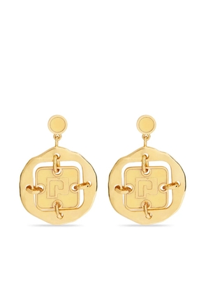 Rabanne Medal drop earrings - Gold