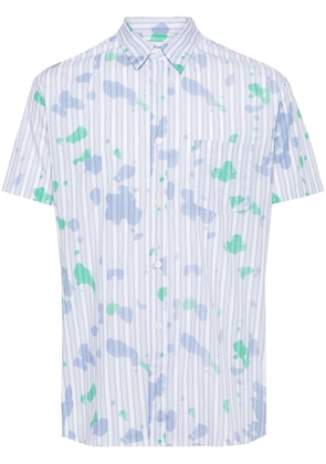 Comme Des Garçons Shirt halo-stripe cotton shirt - Blue