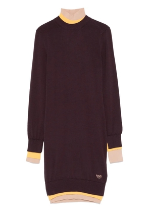 FENDI layered mini dress - Purple