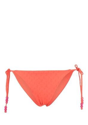 Jimmy Choo debossed-logo bikini bottoms - Red