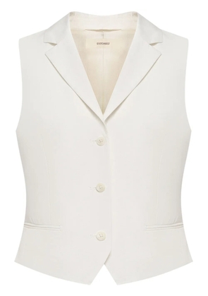 12 STOREEZ V-neck cotton-lyocell vest - White