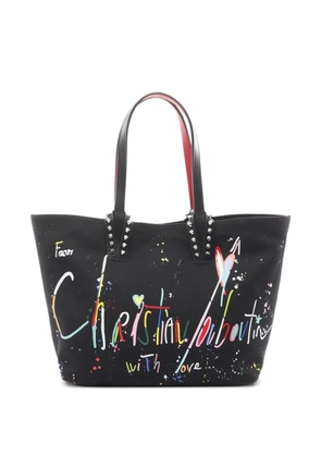 Christian Louboutin Pre-Owned 2020s small Cabata spike-embellished beach bag - Black
