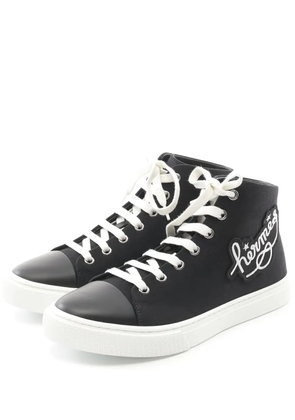 Hermès Pre-Owned embroidered-patch high-top sneakers - Black