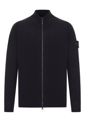 Stone Island 5100044 zip-neck wool cardigan - Black