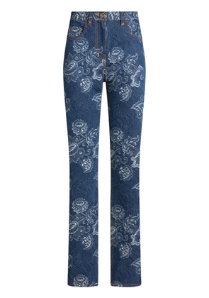ETRO jacquard jeans - Blue