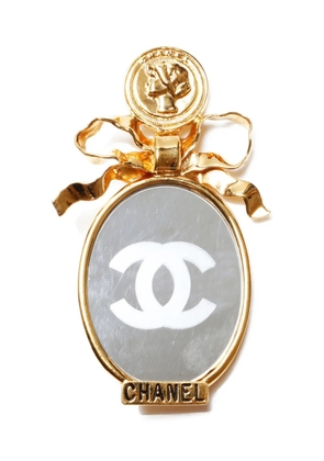 CHANEL Pre-Owned 1980s-2000s CC Mark mirror - Gold