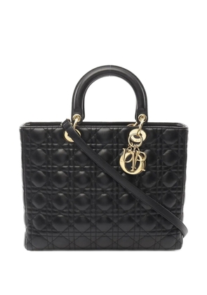 Christian Dior Pre-Owned 2010s large Lady Dior two-way handbag - Black