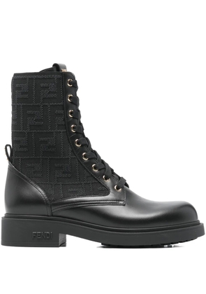 FENDI Filo logo stretch ankle boot - Black