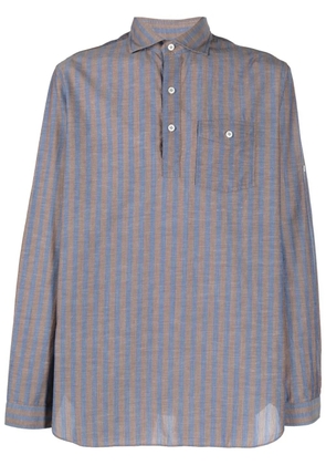Lardini striped cotton shirt - Blue