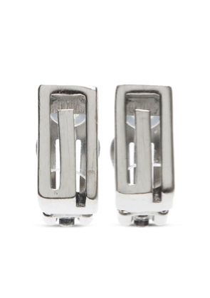 Givenchy Pre-Owned 1990-2000s logo clip-on earrings - Silver