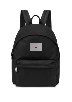 Love Moschino logo-plaque backpack - Black