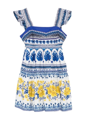FARM Rio Zuli floral-print ruffled mini dress - Blue