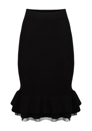 Nina Ricci ruffled knit skirt - Black