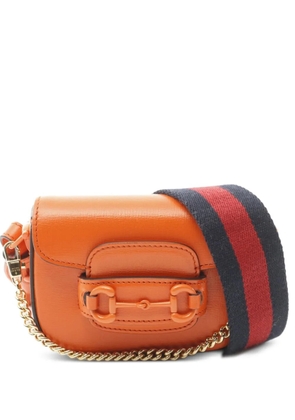 Gucci Pre-Owned 2020s mini Horsebit 1955 handbag - Orange