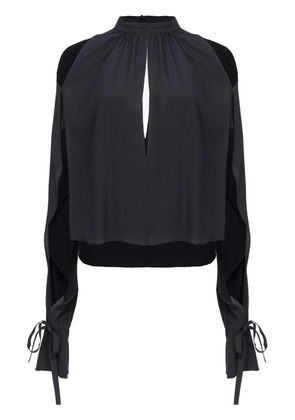 PINKO cut-out long-sleeve blouse - Black