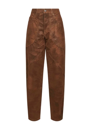 MARANT ÉTOILE embossed five-pocket trousers - Brown