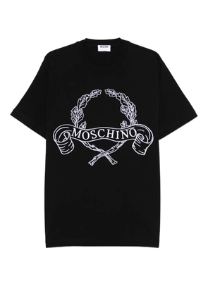 Moschino logo-embroidered T-shirt - Black