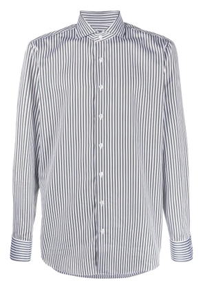 Lardini striped button-down shirt - White